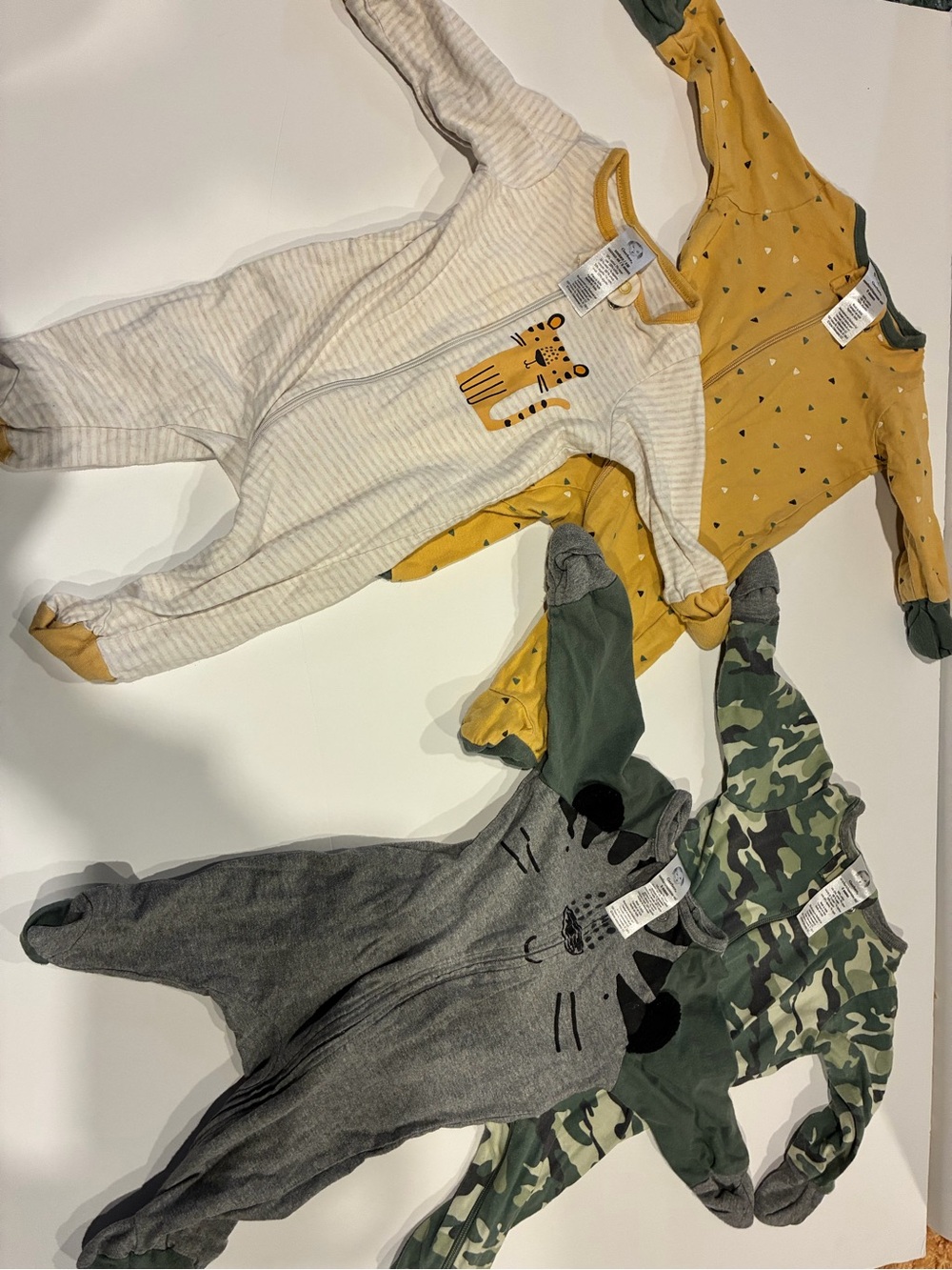 Gerber Baby Camo & Gray Footed Sleepers